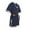 Blue, variant on REDARER Boys Shirt, Renaissance V-Neck Tunic with Long Sleeves, Solid Color Historical Shirt for Kids,3-4 Years