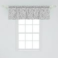 thumbnail image 2 of Ambesonne Black White Window Valance, Sketch Flower Swirl, 42" x 18", Black and White, 2 of 3