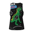 thumbnail image 5 of Easygdp Space Dino Cartoon Black Men's Tank Top, Sleeveless Muscle T Shirts, Breathable, Quick-Dry, Loose for Gym, Running, Fitness - Large, 5 of 9