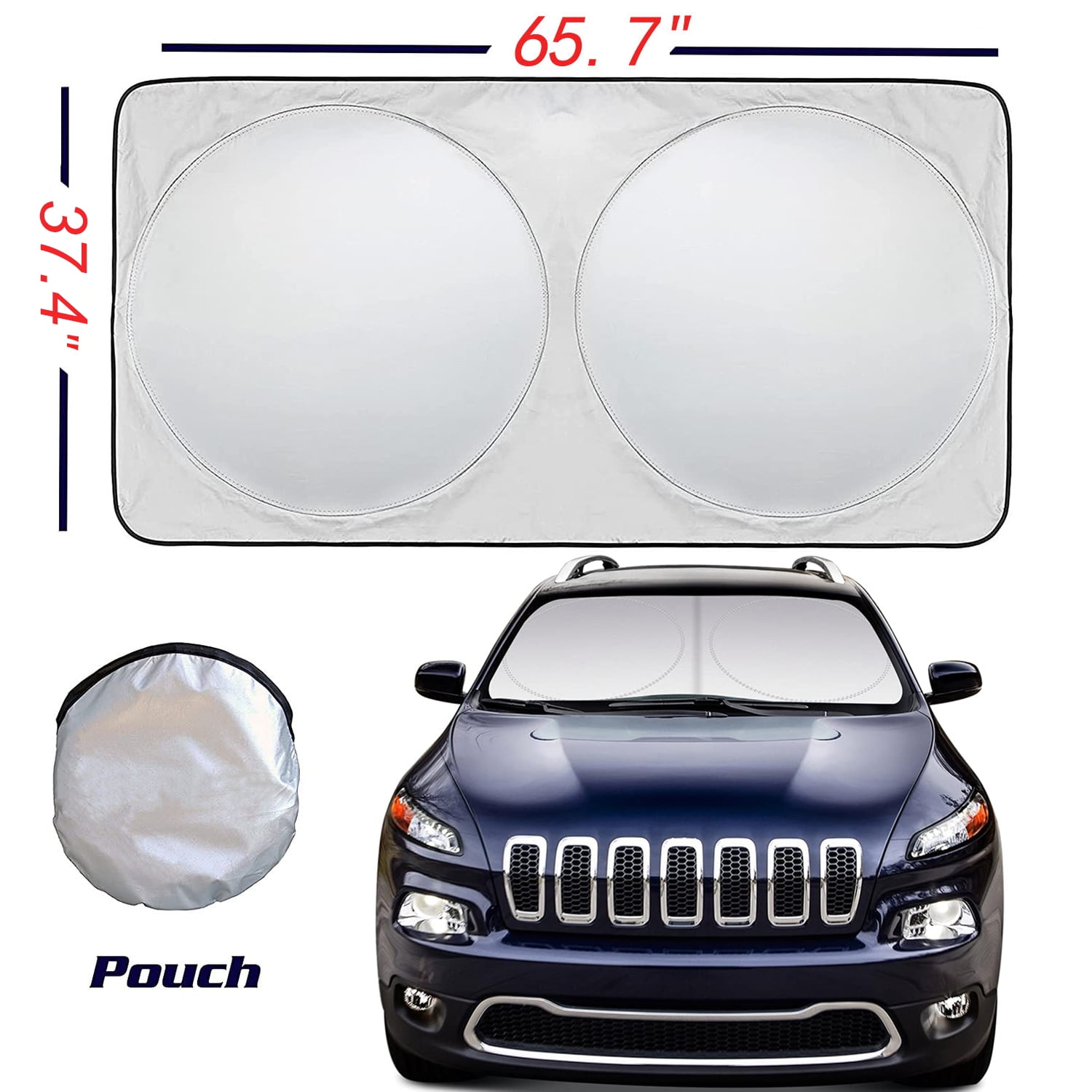 Windshield Sun Shade Foldable Car Front Window Sunshade for Most Sedans