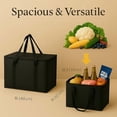 thumbnail image 7 of 2Pk Trunk Organizer for Car Insulated Reusable Grocery Bags, Collapsible Cooler Bag for Groceries, Heavy Duty Large Insulated Bag (Large, Charcoal Black), 7 of 7