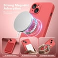 thumbnail image 2 of Shiyou-pour Étui iPhone 15, Compatible avec MagSafe, Protection Complète de la Caméra, 2 Protecteurs d'Écran, Étui de Téléphone en Silicone Magnétique Antichoc pour iPhone 15 6.1 Pouces, Rouge, 2 of 4