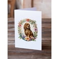 thumbnail image 2 of Sussex Spaniel and Flowers Greeting Cards and Envelopes Pack of 8 7 in x 5 in, 2 of 3