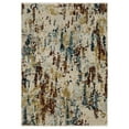 thumbnail image 2 of HomeRoots 575030 10 x 13 ft. Abstract Distressed Rectangle Area Rug with Fringe, Beige, Rust & Light Blue, 2 of 5
