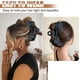 thumbnail image 2 of Pinza para el pelo con lazo negro para mujeres y niñas, 3 piezas antideslizantes con lazos grandes, pasador para cabello grueso y fino, accesorios grandes para el cabello, regalos de Navidad, cumplea, 2 of 5