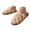 Khaki, variant on Women's Fuzzy Slip on Slippers Memory Foam Warm Cozy Soft House Shoes Casual Bedroom Slides