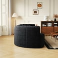 thumbnail image 5 of 106" Oversized Sectional Sofa,Modern Chenille Memory Foam Sofa Cloud Sofa with Deep Seat & 6 Pillows for Living Room,Black, 5 of 7