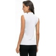 thumbnail image 4 of MoFiz Women's Golf Polo Sleeveless Shirt Quick Drying Casual Workout Tops Shirts White XS, 4 of 5