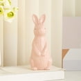 thumbnail image 2 of Spring Decorations for Home Easter Bunny Ceramic Embraces Belly Bunny Cute Home Desktop Decoration Crafts Easter Decoration, New, Pinks, 2 of 6