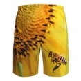 thumbnail image 6 of Disketp Men'S Swim Trunks Hawaiian Breathable Surf Beach Swimsuits Mesh Lining Beach Shorts With Pockets-Honey Bee Pollinating Sunflower, 6 of 9
