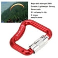 thumbnail image 3 of Climbing Carabiner, Wide Applications 20KN Large Locking Carabiner Clips  For Camping Red,Black, 3 of 8