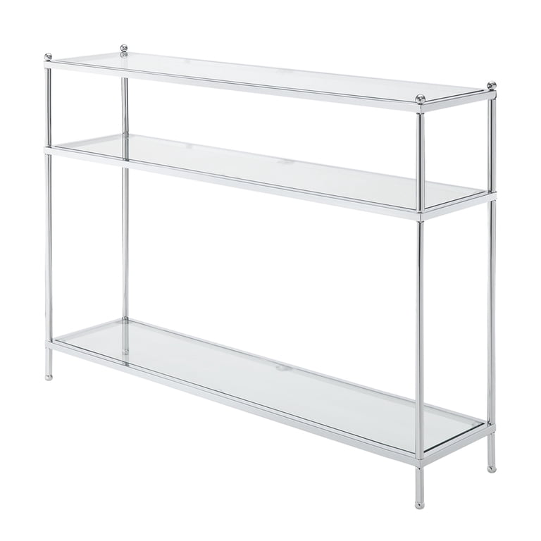 Convenience Concepts Royal Crest 3-Tier Glass Console Table photo 1