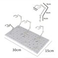 thumbnail image 4 of TISHITA Plastic Action Figure Display Holder Support with 6Pcs Clips Bracket for 1/144 White 30x15x10cm, 4 of 4