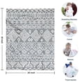 thumbnail image 4 of Gray Geometric Diamond Striped Pattern Blanket,Comfortable Soft Flannel Throw Blanket,All Season,Warm Lightweight Blankets for Sofa Bed Couch Living Room Chair,30"x40", 4 of 4