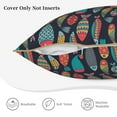 thumbnail image 5 of Fotbe Colorful Fish Pattern Velvet Decorative Throw Pillow Covers with Elegant Piping, Soft Plush Cushion Cover for Sofa, Bed, Car, Office-16"x16", 5 of 8