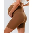 thumbnail image 3 of AEXTO Seamless High-Waisted Maternity Shorts for Women - No Sagging Elastic Waistband, 5-Inch Length, High-Stretch Ribbed Fabric, Form-Fitting Yoga & Workout Shorts, Machine Washable Summer Wear, 3 of 6