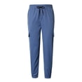 thumbnail image 2 of Pantalones cargo informales para hombre: cintura elástica, cordón, poliéster, estilo urbano, múltiples bolsillos, 2 of 7