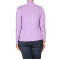 thumbnail image 4 of MOA COLLECTION Women's Plus Size Solid Casual Long Sleeve Drape Front Open Jacket Cardigan, 4 of 4