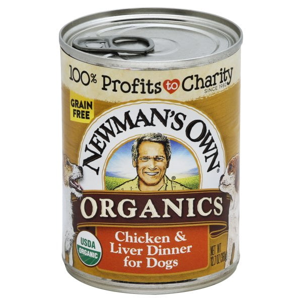 Newman's Own Organic Chicken & Liver Dinner Wet Dog Food Case of 12, 12.7 oz