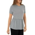 thumbnail image 3 of Wright's Womens Short Sleeve Peplum Waist Top, 3 of 6