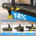 thumbnail image 4 of YPOO Walking Pad with Foldable Handles, 2.5HP Incline Treadmill, 350 Ibs Capacity, LED Display, Black, 4 of 9