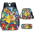 Pokemon Anime Backpacks Sets, Cartoon Animal Laptop Backpack Daypack 3D