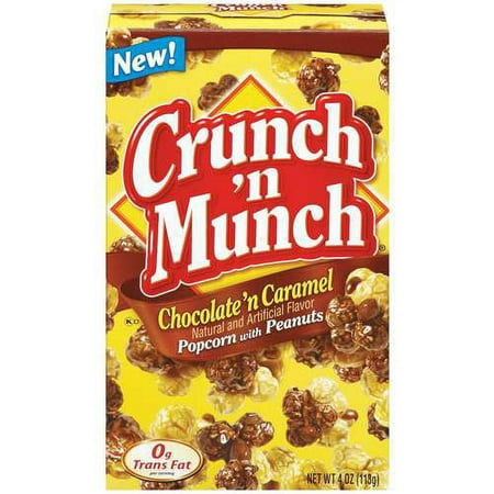 Crunch 'n Munch: Chocolate 'n Caramel w/Peanuts Popcorn, 4 Oz