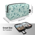 thumbnail image 4 of XMXT Large Capacity Makeup Bag, Fresh Blue Leaves Illustration Storage Bags Travel Toiletry Cosmetic Bag for Women Men, 4 of 9