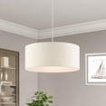 thumbnail image 5 of Livex Lighting Blossom 3-Light Modern Metal Drum Pendant in Brushed Nickel, 5 of 16