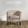 thumbnail image 3 of BELLEZE Accent Arm Club Chairs in Linen Fabric Set of 2 - Highland (Floral Print), 3 of 7