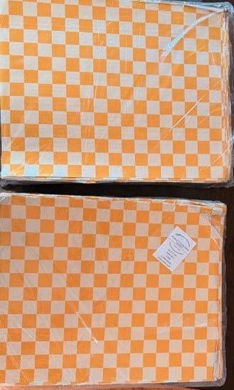 Insulated Cushion Foil Sandwich Wrap 10.5" x 13", Gold Check Print, 1,000 pack