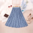 thumbnail image 5 of Edvintorg Floral Skirt for Girls Summer Elastic Waist Loose Casual Beach Skirts Midi Length Fashion Clothing, 5 of 6