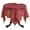 Burgundy, variant on Fennco Styles Flocked Dot Design Organza Table Topper - One Piece - 10 Colors - 54" Square (Red)
