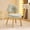 Green, variant on Ktaxon Blended Chenille Armless Vanity Chair Cloud Backrest Desk Chair, Rubber Wood Makeup Chair for Bedroom Living Room Office Reading Room Pink