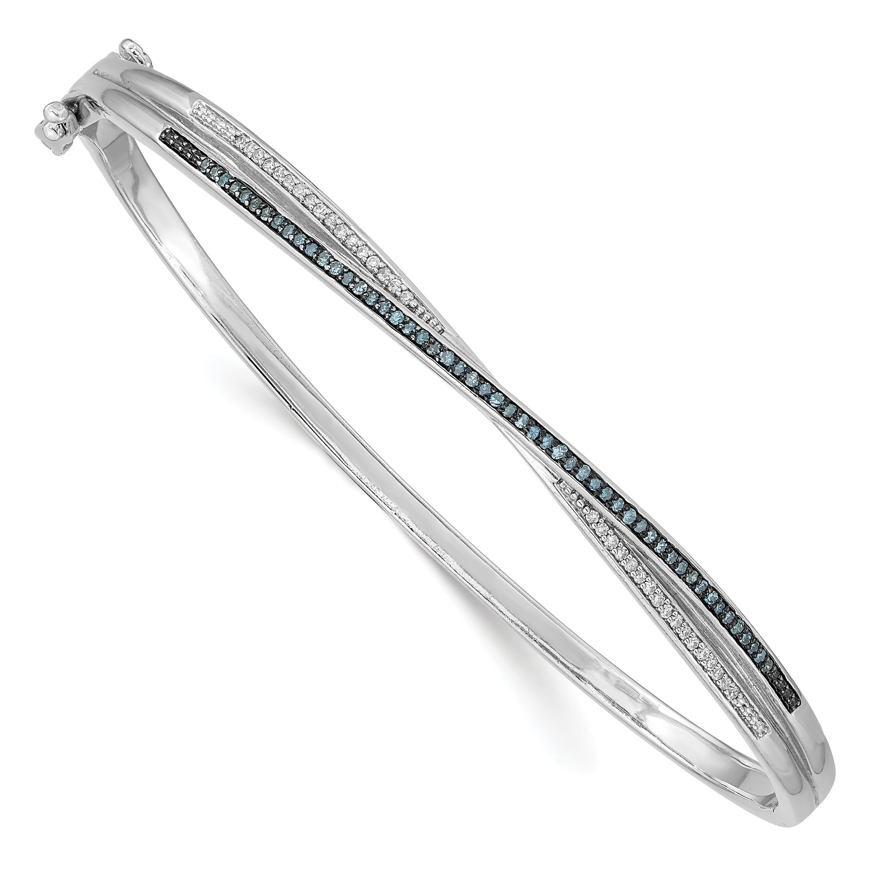 925 Sterling Silver Ladies Bangle Bracelet Hinged Snake Hallmarked 7.5" Heavy