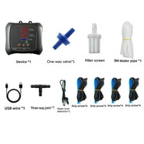 Automatic Plant Watering System | Smart Drip Irrigation Kit with Timer | Self-Watering Device for Home or Office | Adjustable Pump 0.8-1L/min | Black Plastic | 5V/1A | 13x11.2x6cm | 1 Set