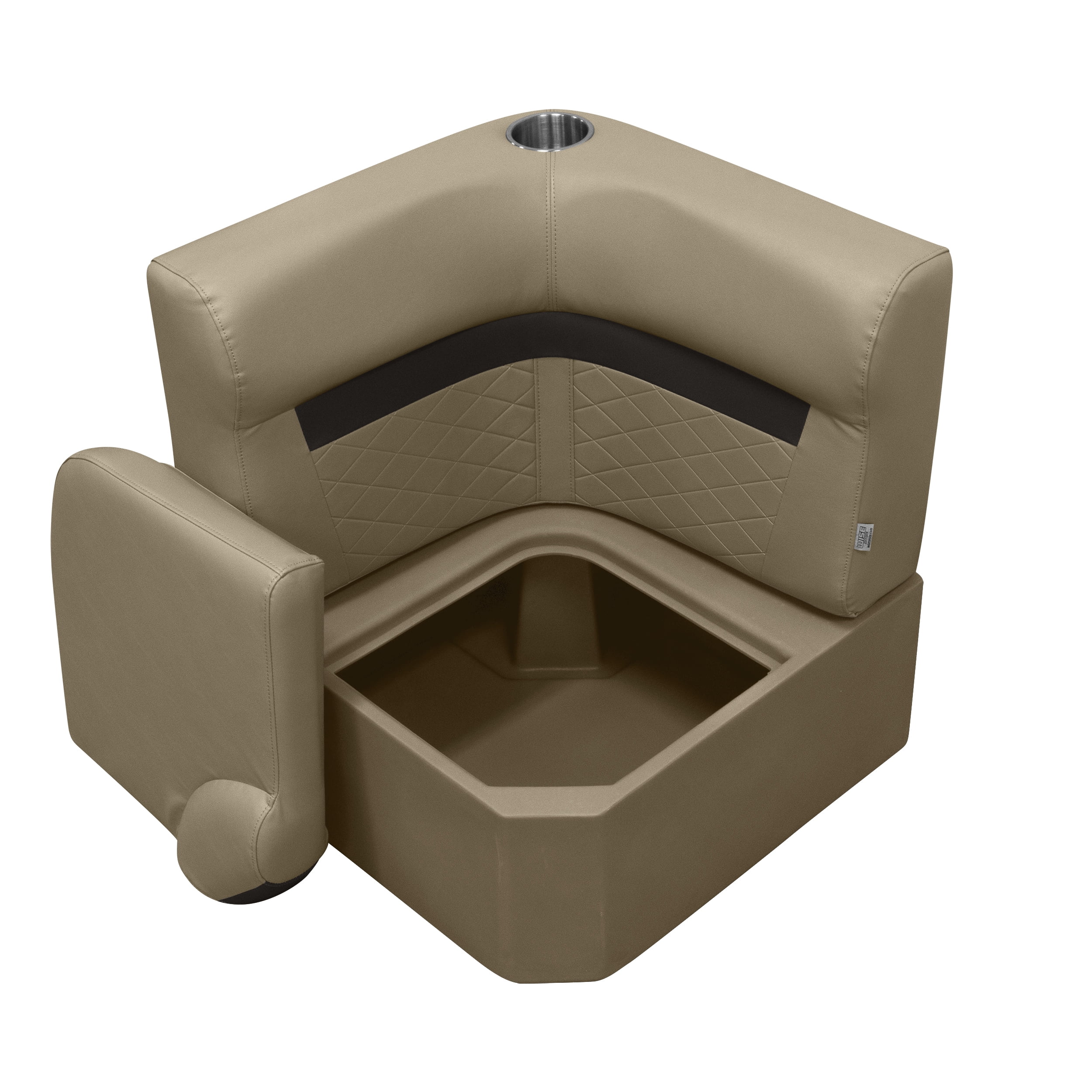 Wise DLX133-1900 DLX Series Pontoon Corner Cushion Set - Neutral / Meteor