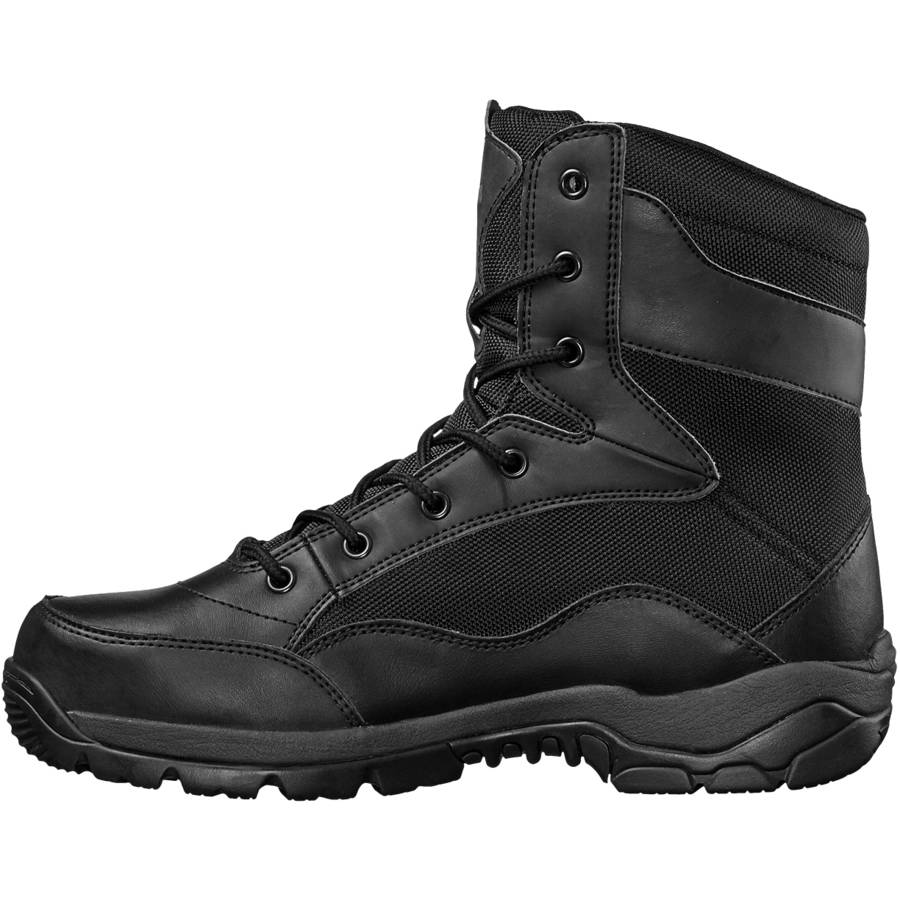 Interceptor Men's Force Tactical Steel-Toe Work Boots, Black Leather - image 3 of 6