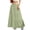 Green women summer maxi skirt a1, variant on Women Summer Maxi Skirt Loose Fit Boho Flowy Tie Solid Casual Long Dressy Vacation Beach Party Skirts, Brown M