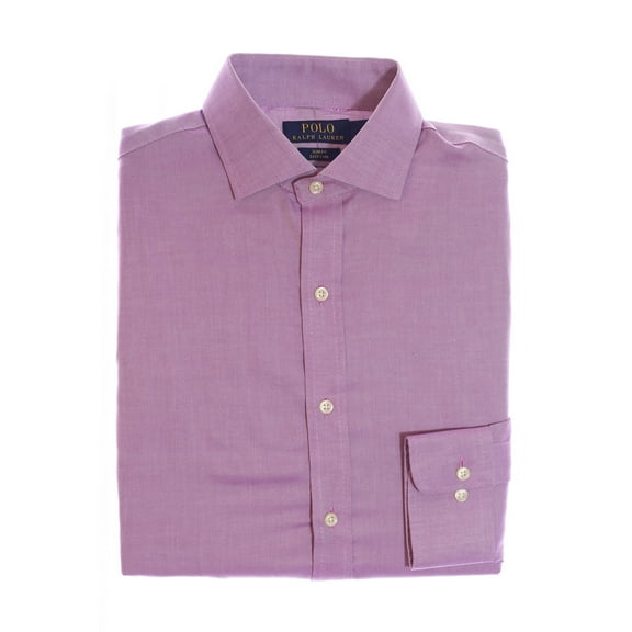 Polo Ralph Lauren Mens Slim Fit Easy Care Button Down Shirt (15-32/33, Purple)