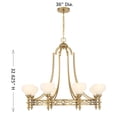 thumbnail image 7 of Allston 8-Light Chandelier in Warm Brass, 7 of 7