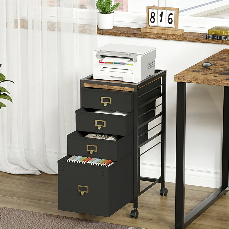 Rolling office caddy cabinet with file drawer printer table - furniture -  by owner - sale - craigslist