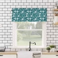 thumbnail image 4 of nqOlkjepod Green White Floral Farmhouse Short Window Curtain Valances, Farmhouse Retro Botanical Leaves Rod Pocket Kitchen Valances for Living Room Bedroom Bathroom Cafe, 1 Panel - 42" x 12", 4 of 8
