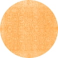 thumbnail image 1 of Ahgly Company Indoor Round Oriental Orange Traditional Area Rugs, 3' Round, 1 of 4