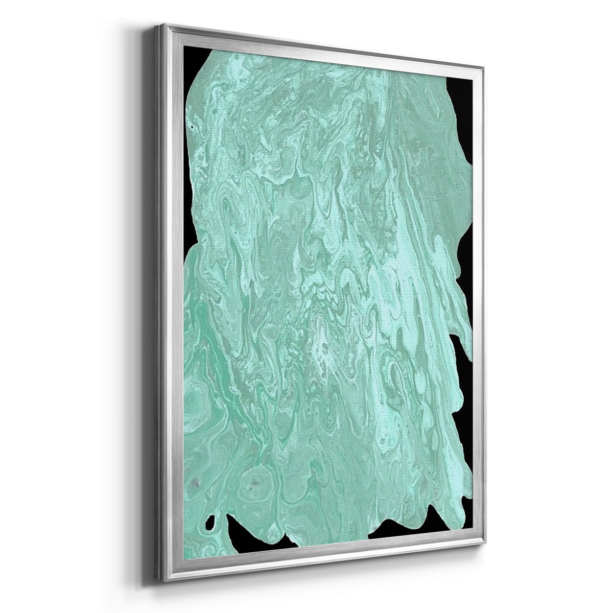 Teal Cascade II Premium Framed Print, in Gold, Black, or Silver - Ready to Hang