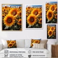 thumbnail image 4 of Designart "Sunshine Blooms Yellow and Green Sunflowers II" Floral & Botanical Wall Art Print, 4 of 5