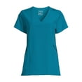 thumbnail image 2 of Hanes ComfortFit Stretch Women's and Women's Plus Vneck Rib Scrub Top, 2 of 5