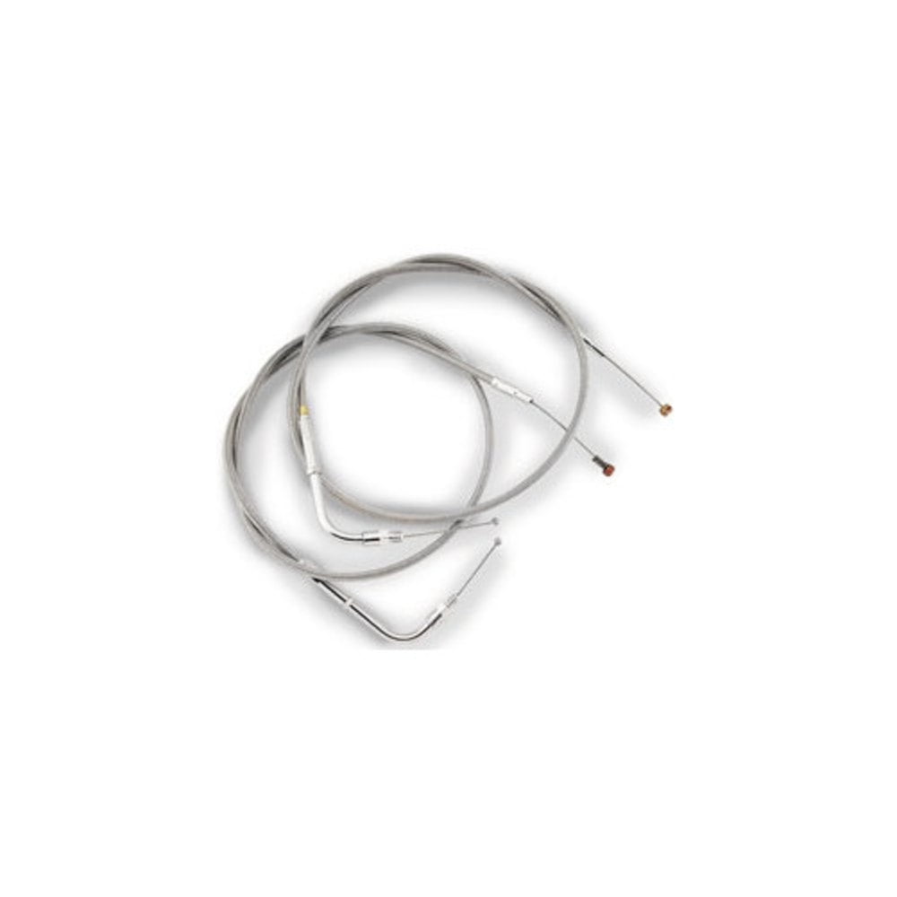 +4in. Stainless Clear-Coated Throttle Cable Barnett Performance Products