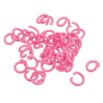 Uxcell Open Jump Rings, 10mm Colorful O-ring Connectors for DIY Crafts Jewelry Making, Carbon Steel, Pink, 100Pcs