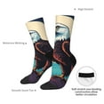 thumbnail image 2 of Yiaed Cartoon Iceberg Bald Eagle Print Great elasticity Crew Socks Sports socks for Men and Women, 2 of 5